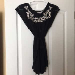 Embroidered flowy maternity top